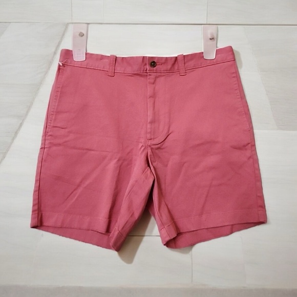 J Crew Mercantile Flex Chino Shorts Mens 36 Pink Twill Flat‎ Front Casual - Picture 1 of 8